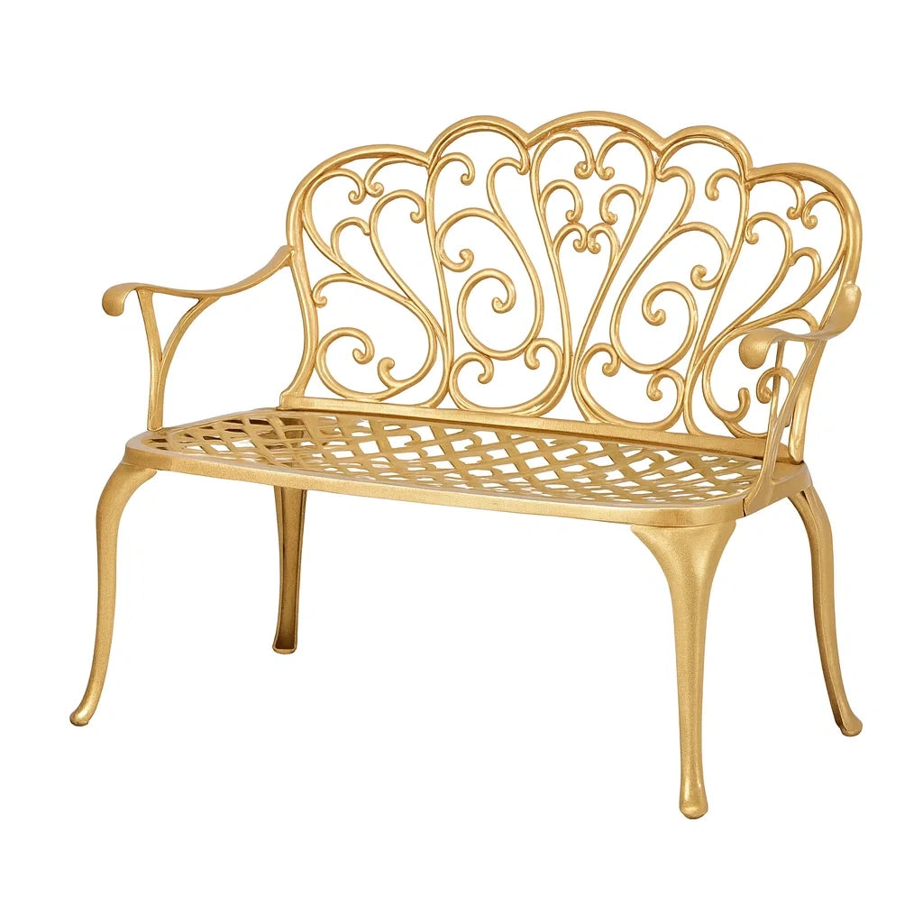 Banc de jardin en aluminium doré(Doré)