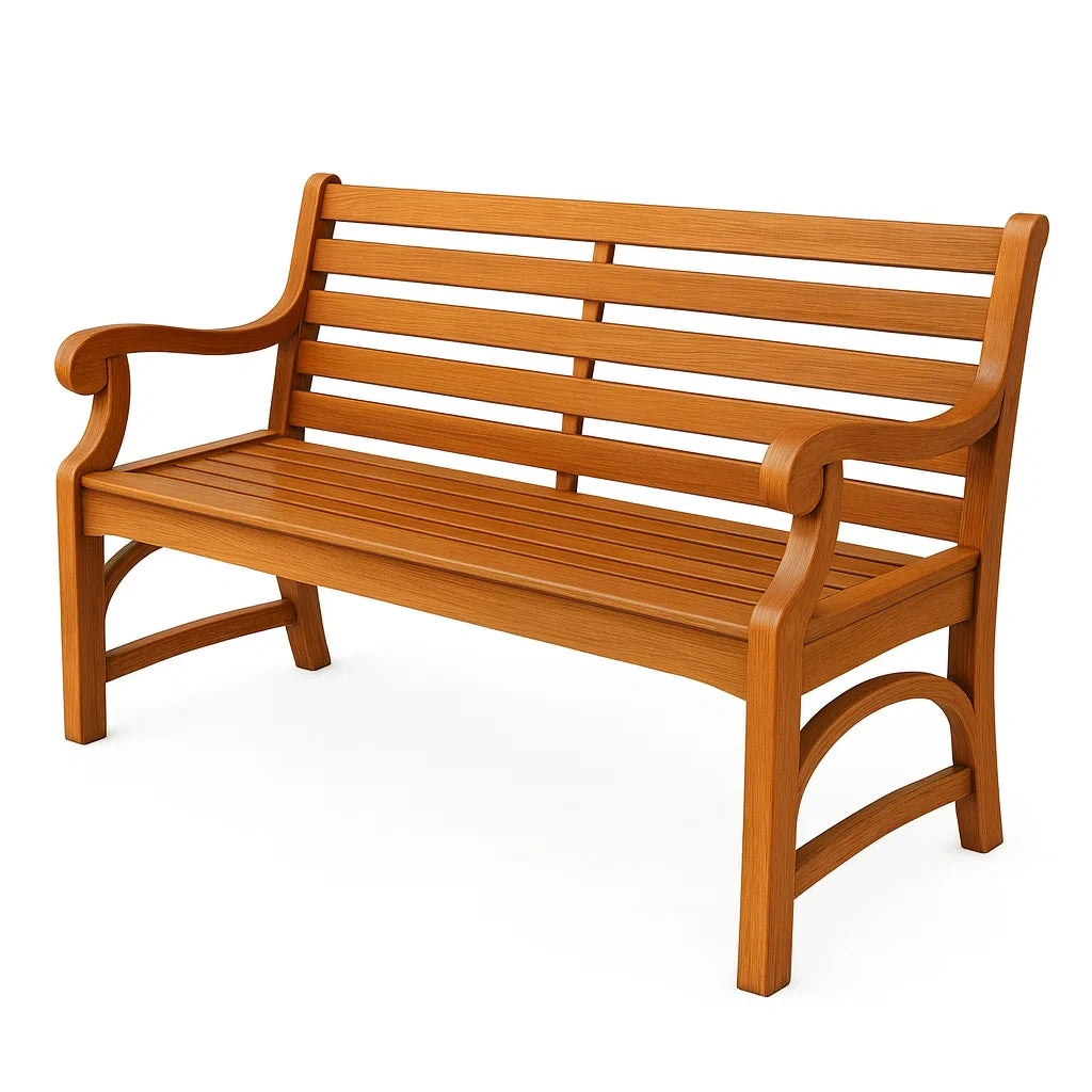 Banc de jardin en bois marron(Marron)
