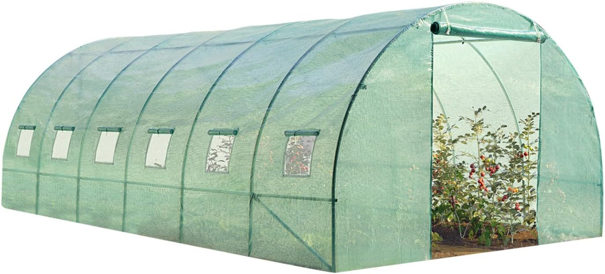 ProBache - Serre Tunnel de Jardin 18m² Verte Gamme maraîchère CRIMÉE 6x3m(Vert)