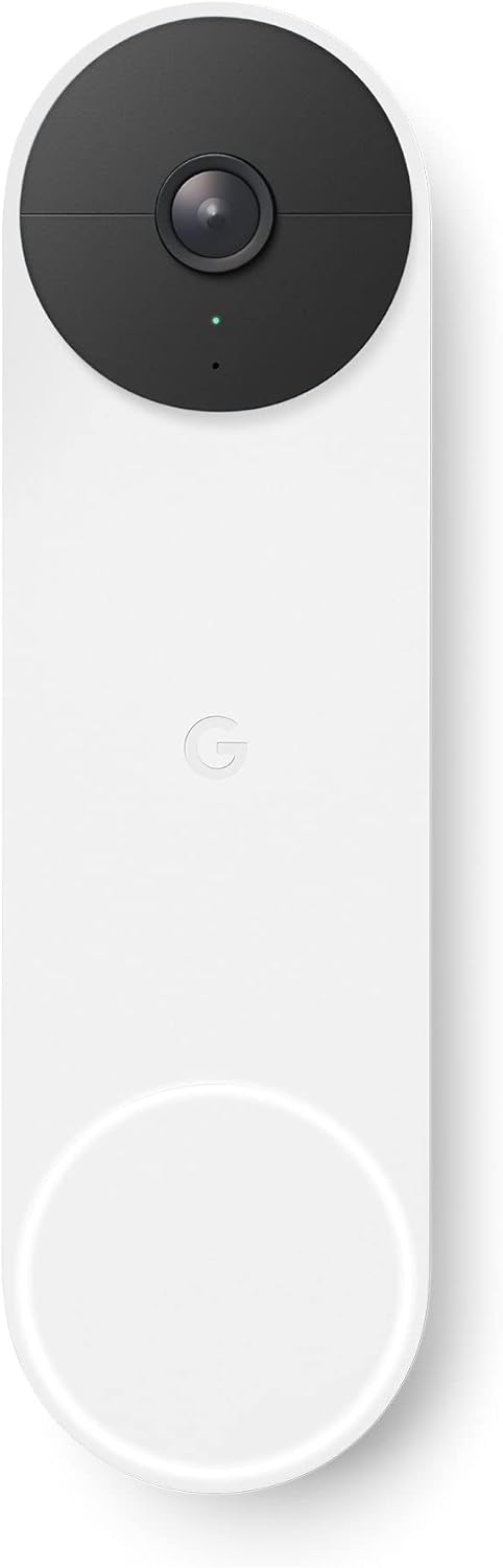 Google Nest Doorbell Sonnette vidéo sans Fil 720p Snow(Neige)
