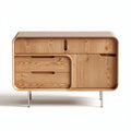 Meuble de rangement en bois clair avec tiroirs 80 x 40 x 70 cm