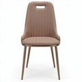 Chaise en tissu beige avec pieds en métal 45 x 45 x 90cm pour intérieur modernes