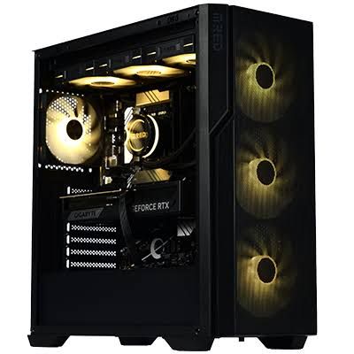 [PC Gamer Black Gold / RTX 5070 Ti / Intel i7 14700KF / 32 Go DDR5 / 2 To SSD NVMe / Windows version d'essai](Noir/Or)