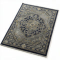 Tapis en polyester bleu et beige pour salon dimensions 200 x 140 x 1cm