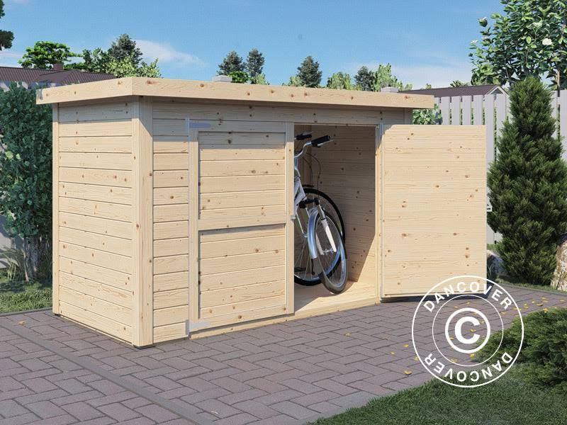 Abri en bois Bertilo Wallstore Velo(Bois Naturel)