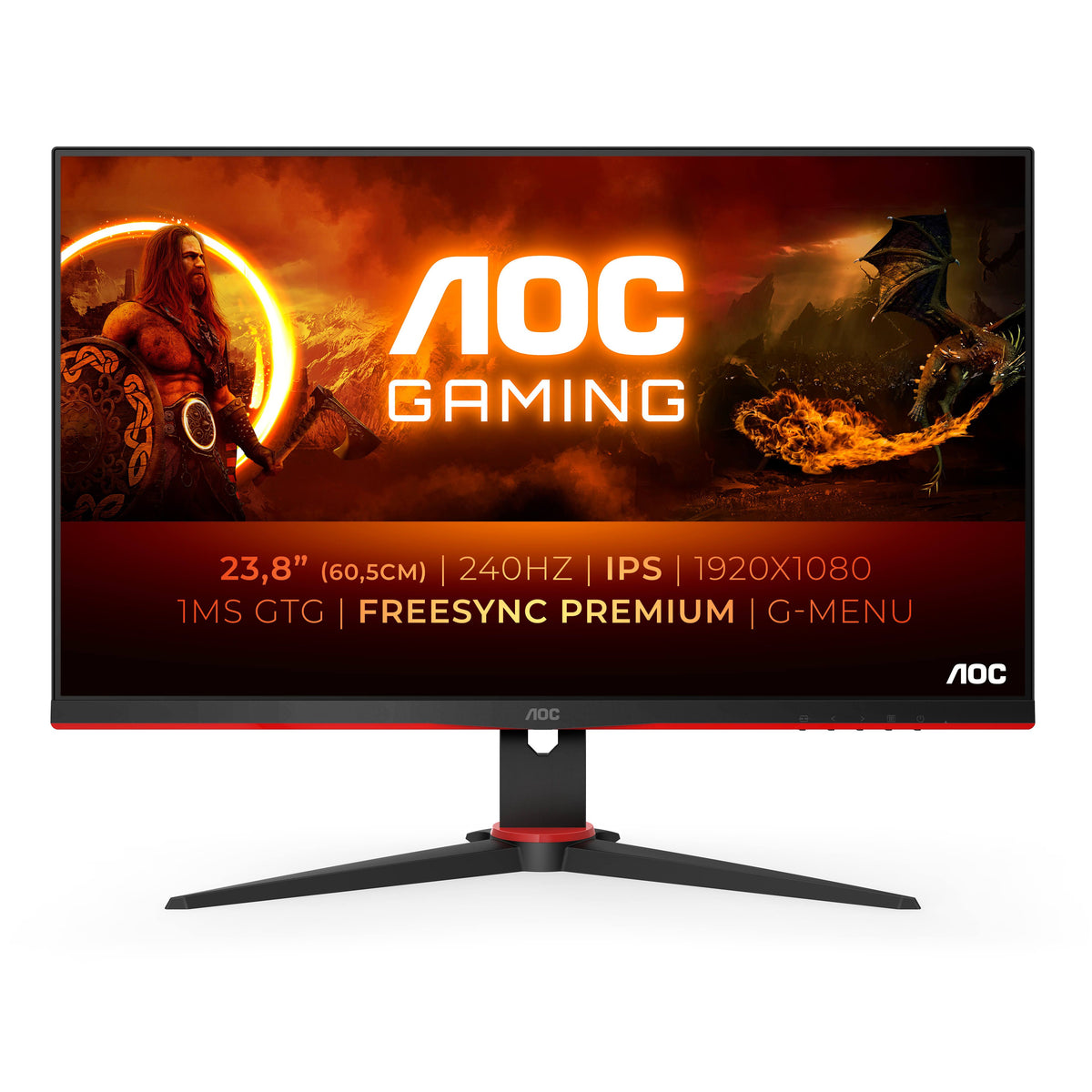 AOC 24G2ZE/BK(Noir/Rouge)