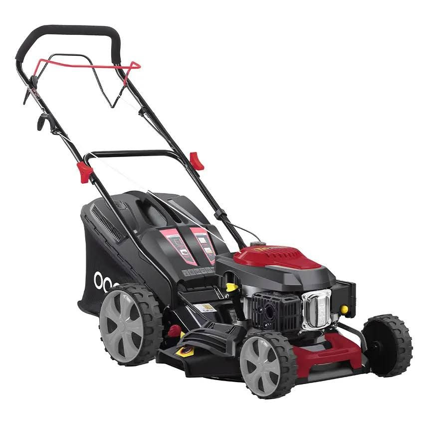 Tondeuse Thermique Tractée 146 CC 46CM avec Kit Mulching(Noir/Rouge/Gris)